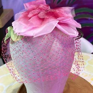 Pink Rose Facinator
